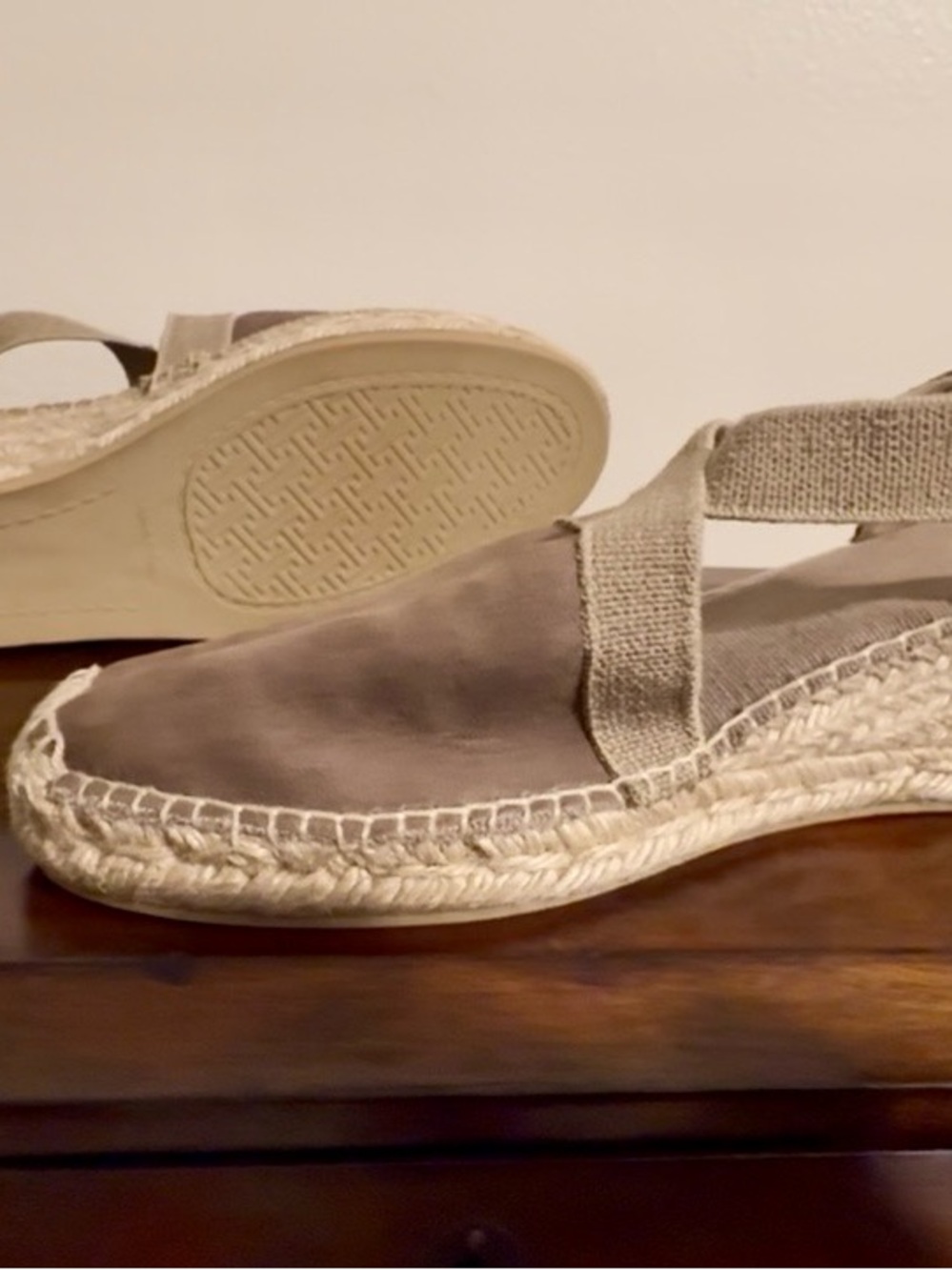 Toni Pons “Espadrille” wedge, elastic ankle, taupe, sz 10, used - Picture 8 of 11